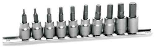 10pc Met Hex Bit Socket Set