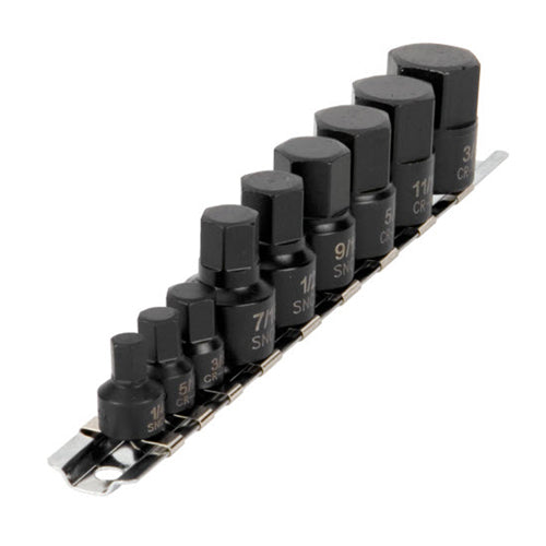 9pc Impact Sae Hex Bit Skt Set