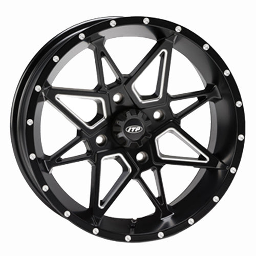 Itp Tornado Wheel, Matte Black, 14x7, 4/4, 2+5  (14tn14bx)