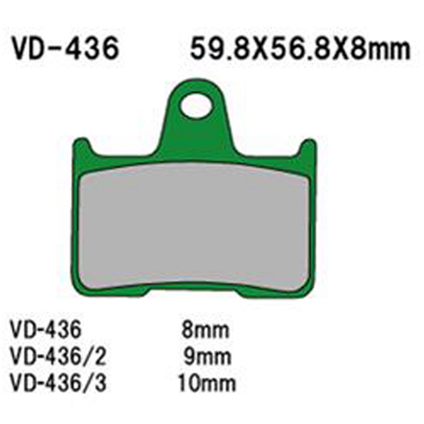 Vesrah Semi-metallic Brake Pads, Vd-436/3