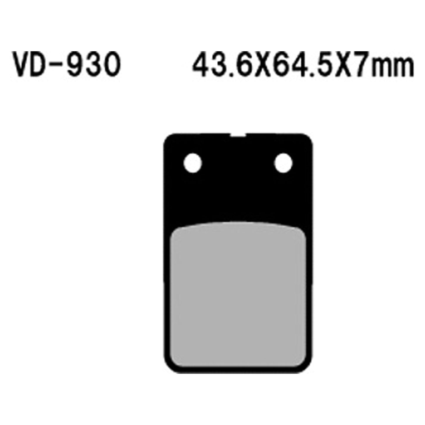 Vesrah Semi-metallic Brake Pads, Vd-930