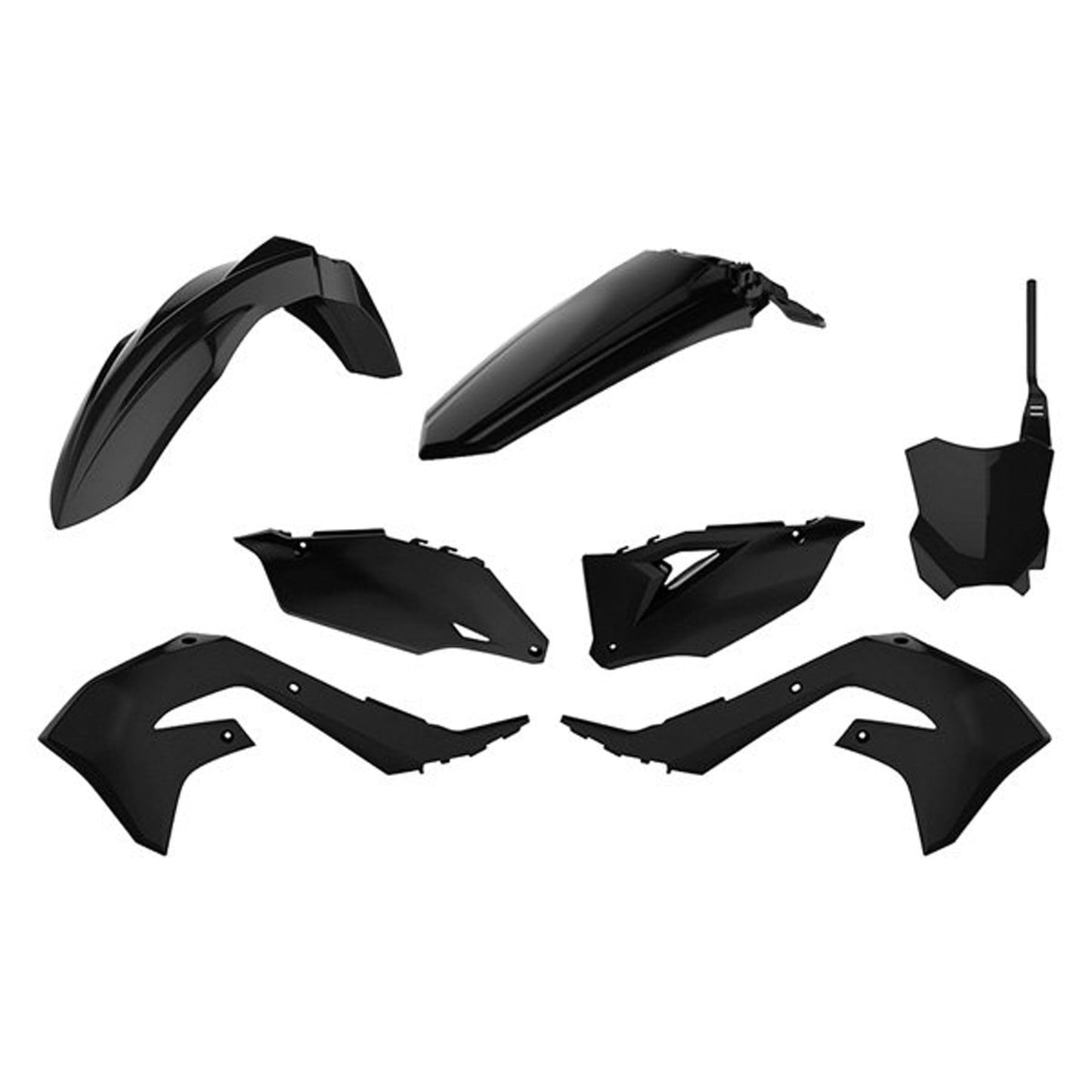 Polisport Mx Complete Kit Kawasaki, Black