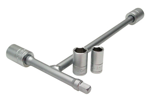 Tri Drive Mini T-handle 1/4" Drives W/8,10,12,13mm Sockets