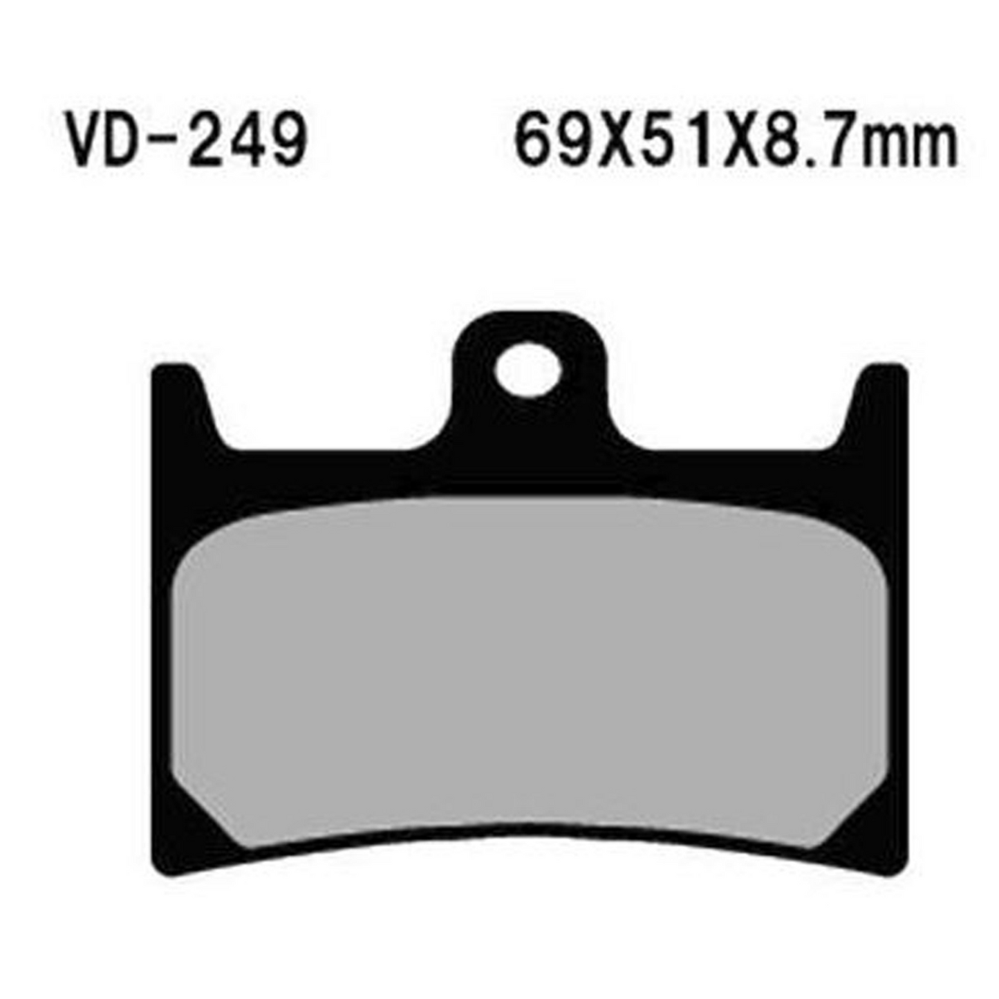 Vesrah Semi-metallic Brake Pads, Vd-249