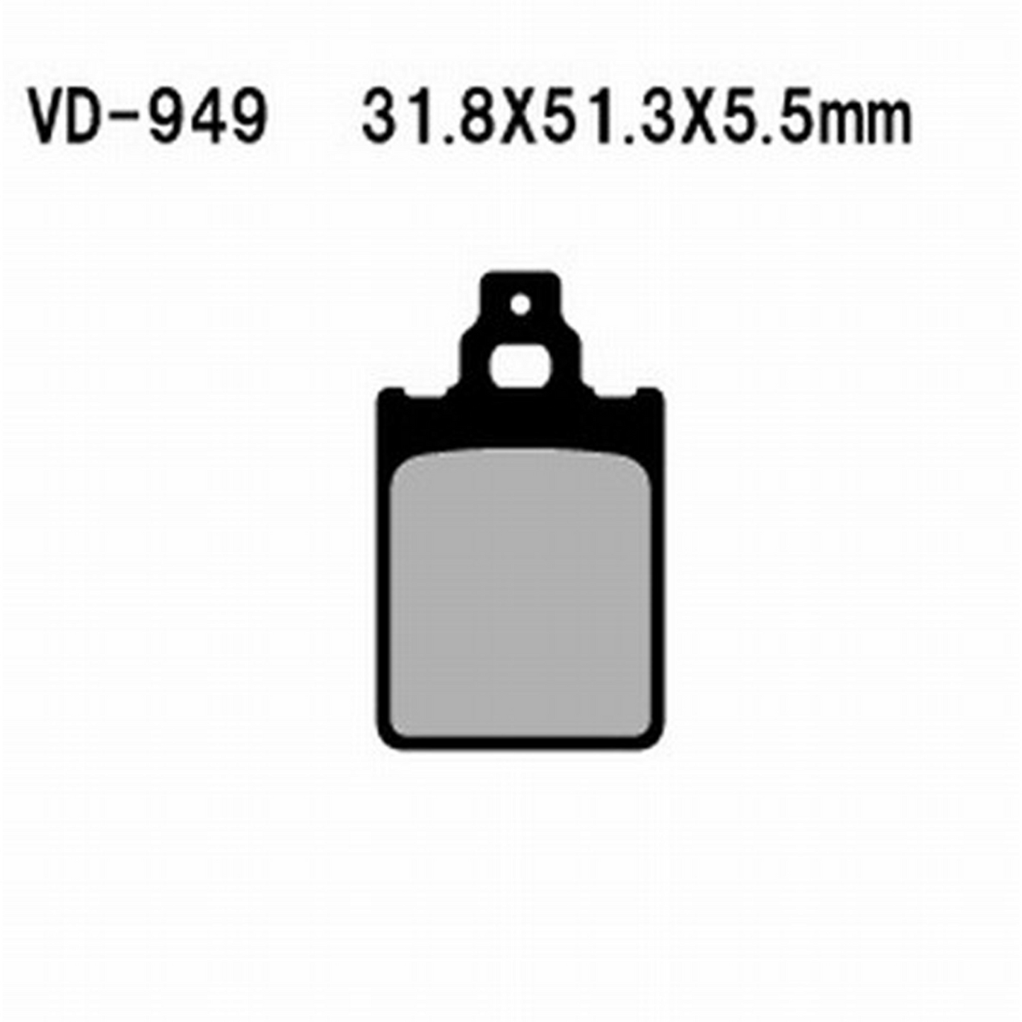 Vesrah Semi-metallic Brake Pads, Vd-949