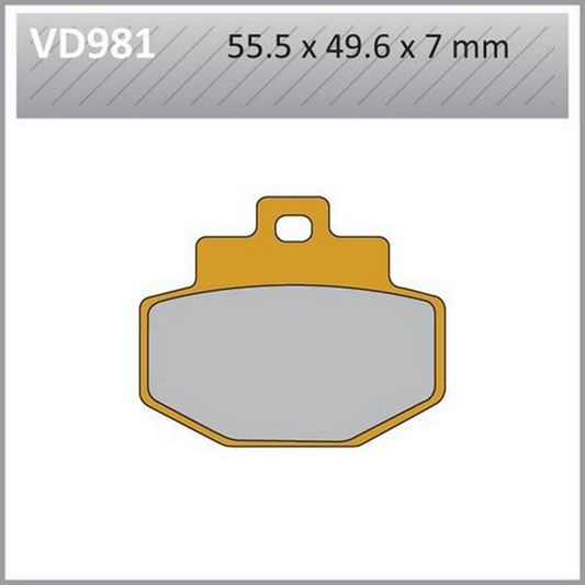 Vesrah Semi-metallic Brake Pads, Vd-981