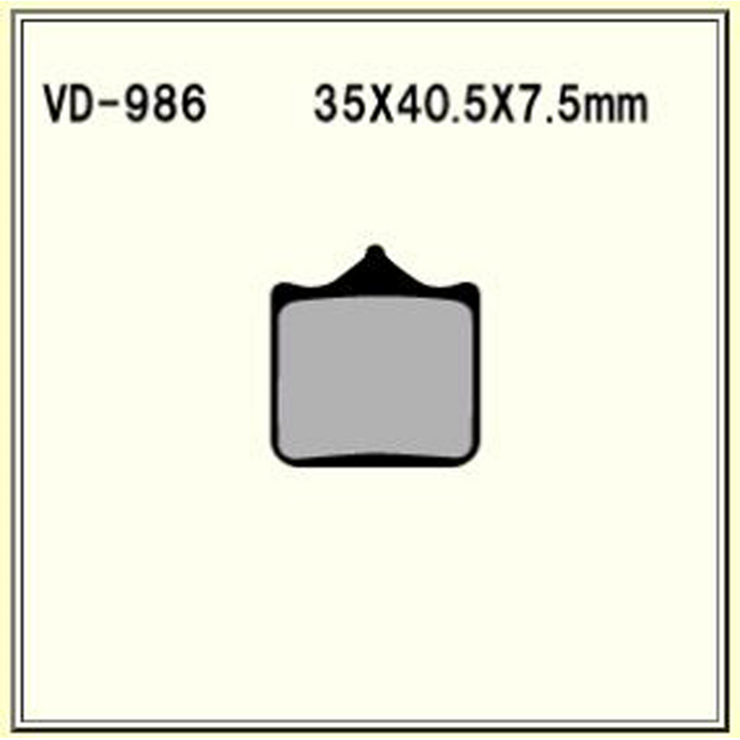 Vesrah Semi-metallic Brake Pads, Vd-986