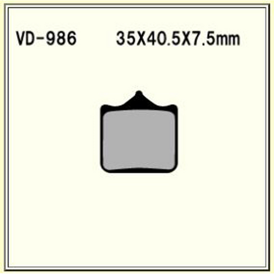 Vesrah Semi-metallic Brake Pads, Vd-986