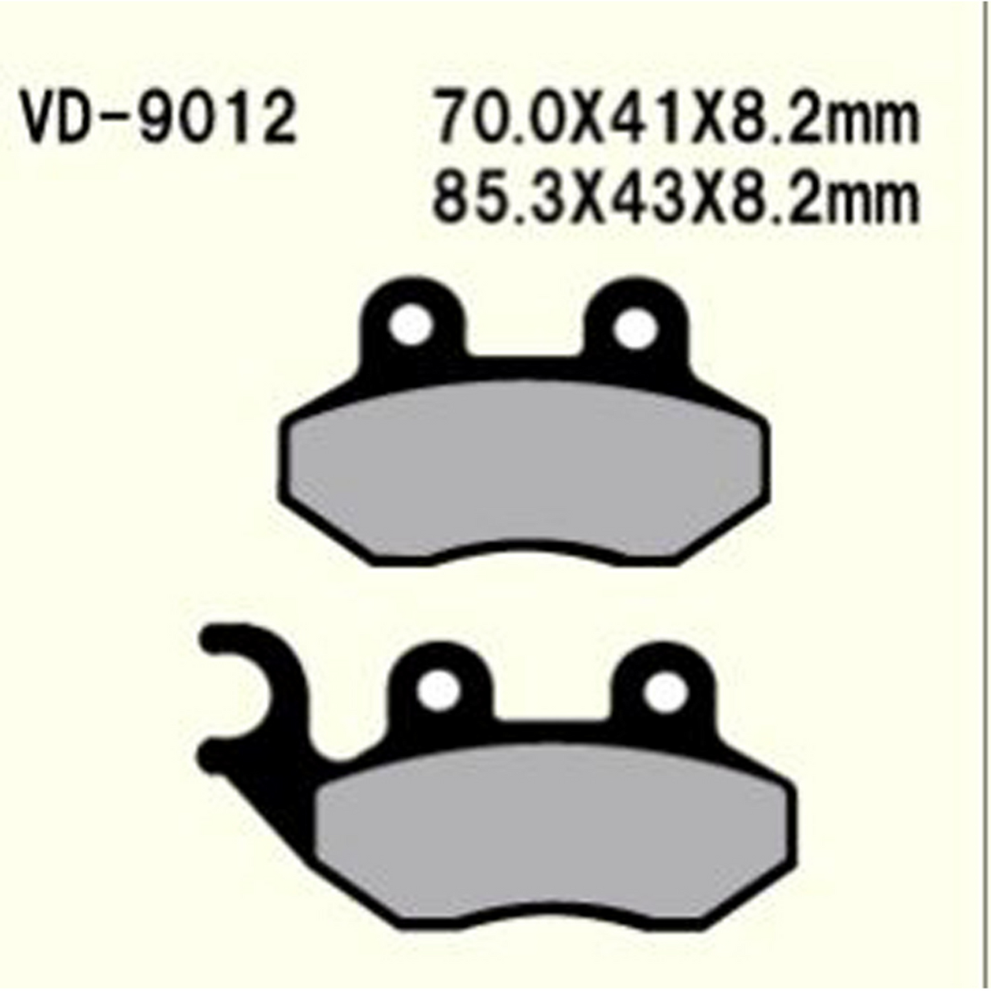 Vesrah Semi-metallic Brake Pads, Vd-9012