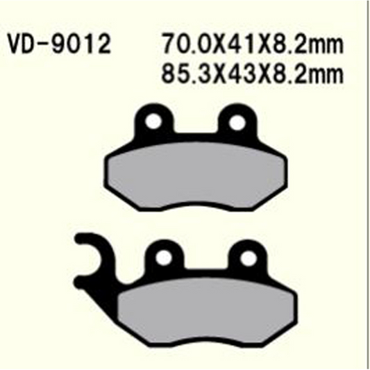 Vesrah Semi-metallic Brake Pads, Vd-9012