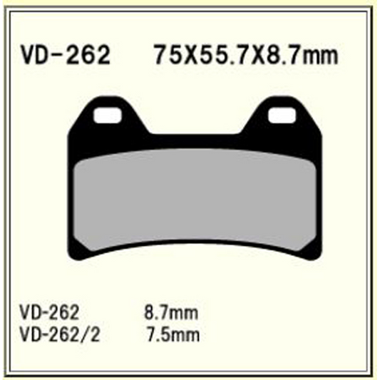 Vesrah Brake Pads (vd-262rjl)
