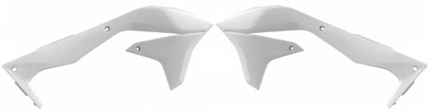 Polisport Radiator Scoops, Kawasaki, White